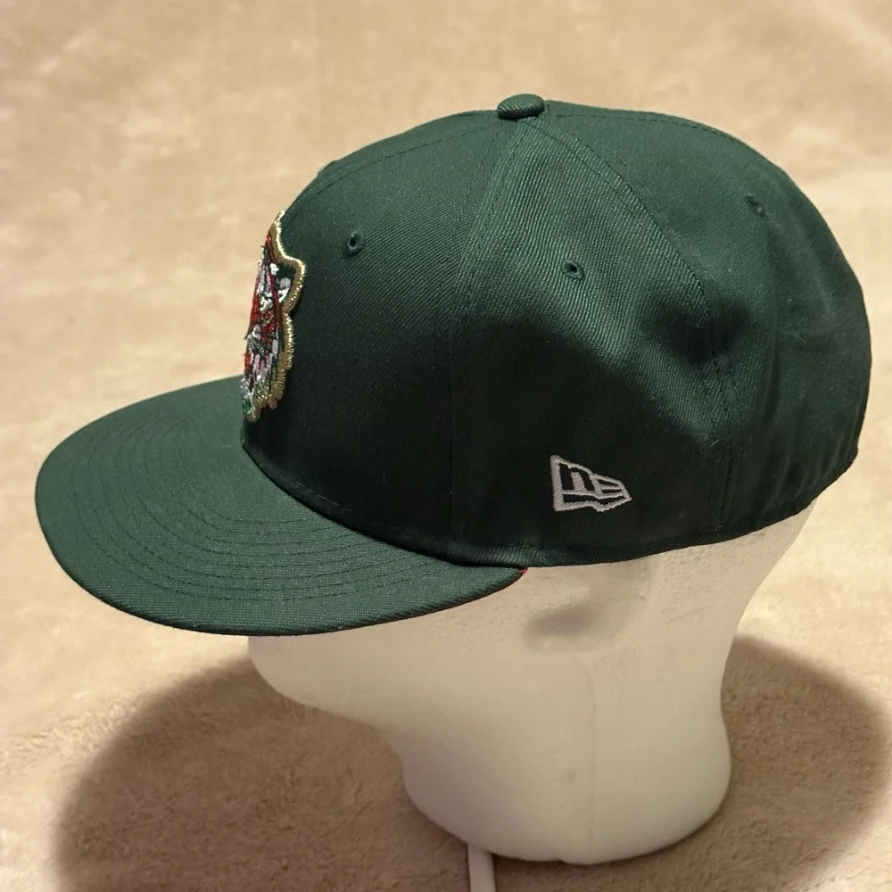 Detroit Tigers New Era Cooperstown 59Fifty Green Red UV Fitted Hat 7 3/8